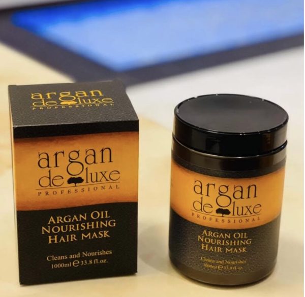 ماسک مو روغن آرگان(سالنی) دلوکسی argan  DE*luxe hair mask 1000 mL