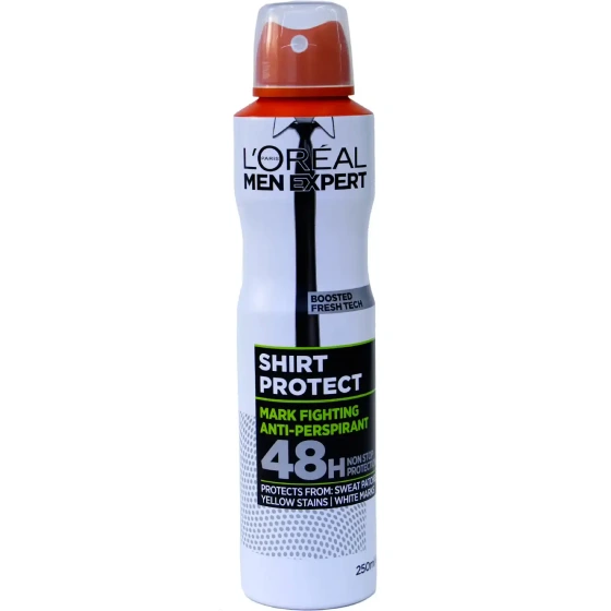 اسپری ضد تعریق مردانه مدل Shirt Protect لورال – L’Oreal Men Expert Shirt Protect 48H Spray