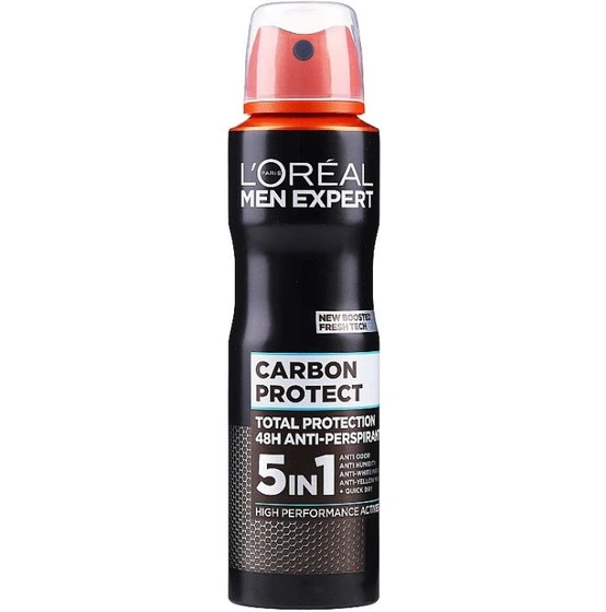 اسپری دئودورانت لورال Loreal مردانه مشکی مدل Carbon Protect حجم 250 میل